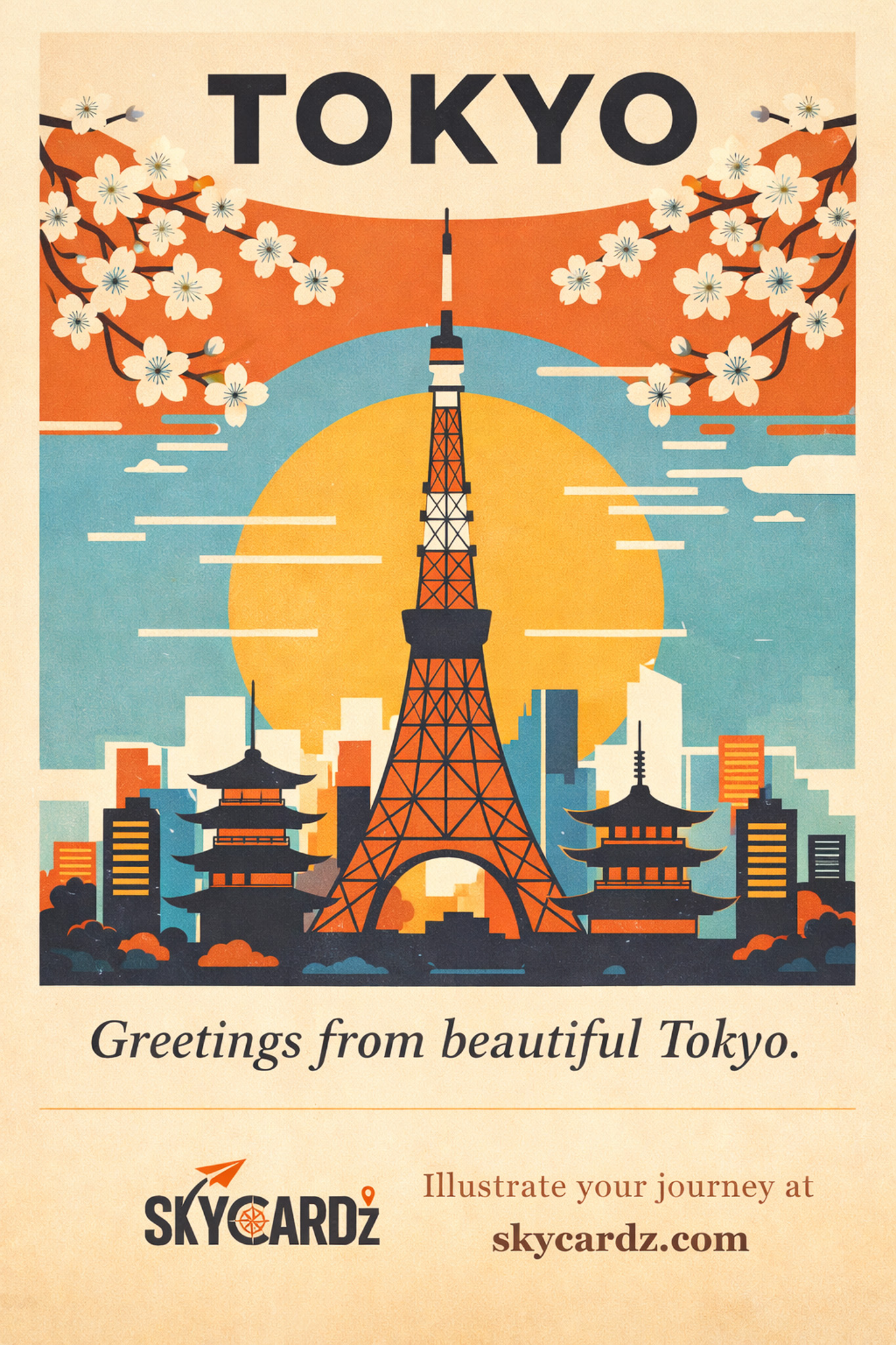 Postcard design concept